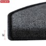 Detailaufnahme: Halbrund Stufenmatte London Pro in Anthrazit, 25x65 cm. Treppenschutz mit geketteltem Rand.