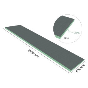 AICA Bauplatte XPS, 2500x600x40mm, Hartschaum, ideal als Dämmplatte und Ausgleichplatte.