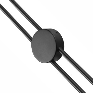 Detailaufnahme der schwarzen Lamkur LED-Wandleuchte Lana, minimalistisches Design.