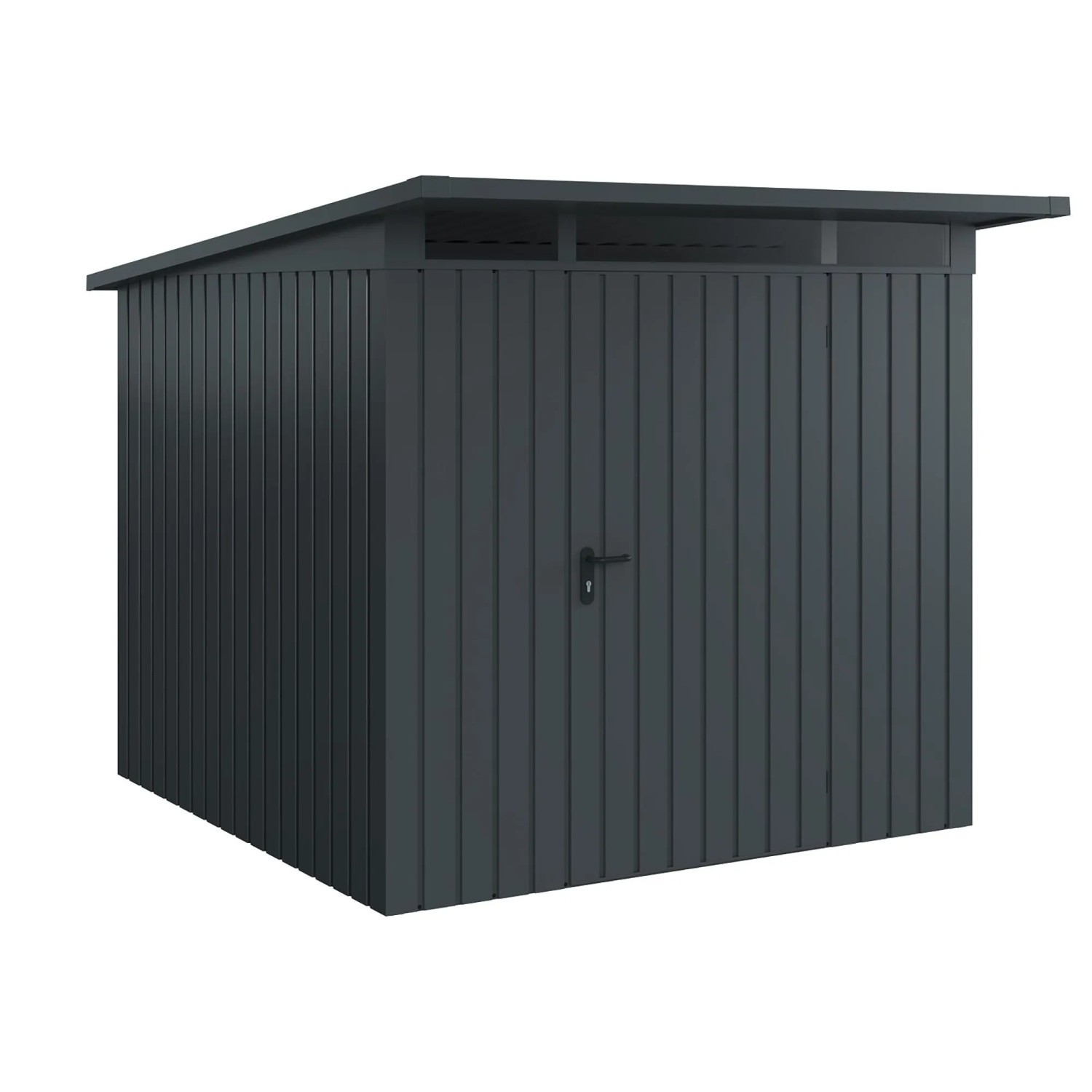 EcoStar Gerätehaus Euroline Pultdach 229 cm x 262 cm Anthrazitgrau 1-flg.