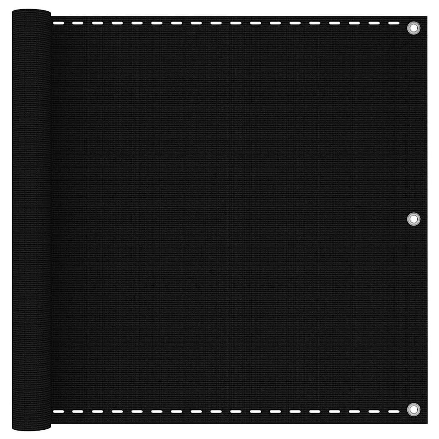 vidaXL Balkon-Sichtschutz Schwarz 90x500 cm HDPE 311034