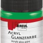 Kreul Acryl Glanzfarbe Grün, 50ml Flasche, ideal für Bastelarbeiten und DIY-Projekte.