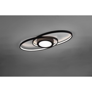 Moderne Trio LED-Deckenleuchte Galaxy, 27W, anthrazit mit Dimmer. Elegante Deckenlampe für Wohnräume.