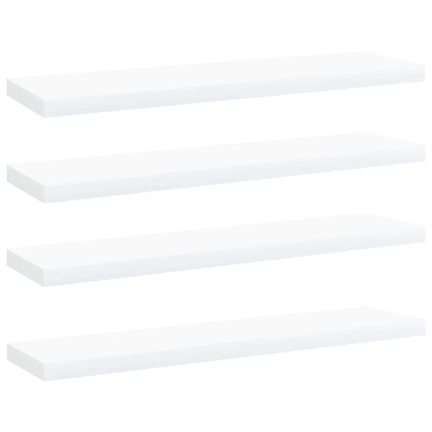vidaXL Bücherregal-Bretter 4 Stk Weiß 40x10x1,5 cm Holzwerkstoff 805122