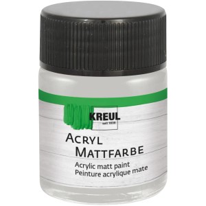 Kreul Acrylfarbe Matt Silber, 50ml Flasche. Ideal zum Basteln und für Künstler.