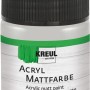Kreul Acrylfarbe Matt Silber, 50ml Flasche. Ideal zum Basteln und für Künstler.