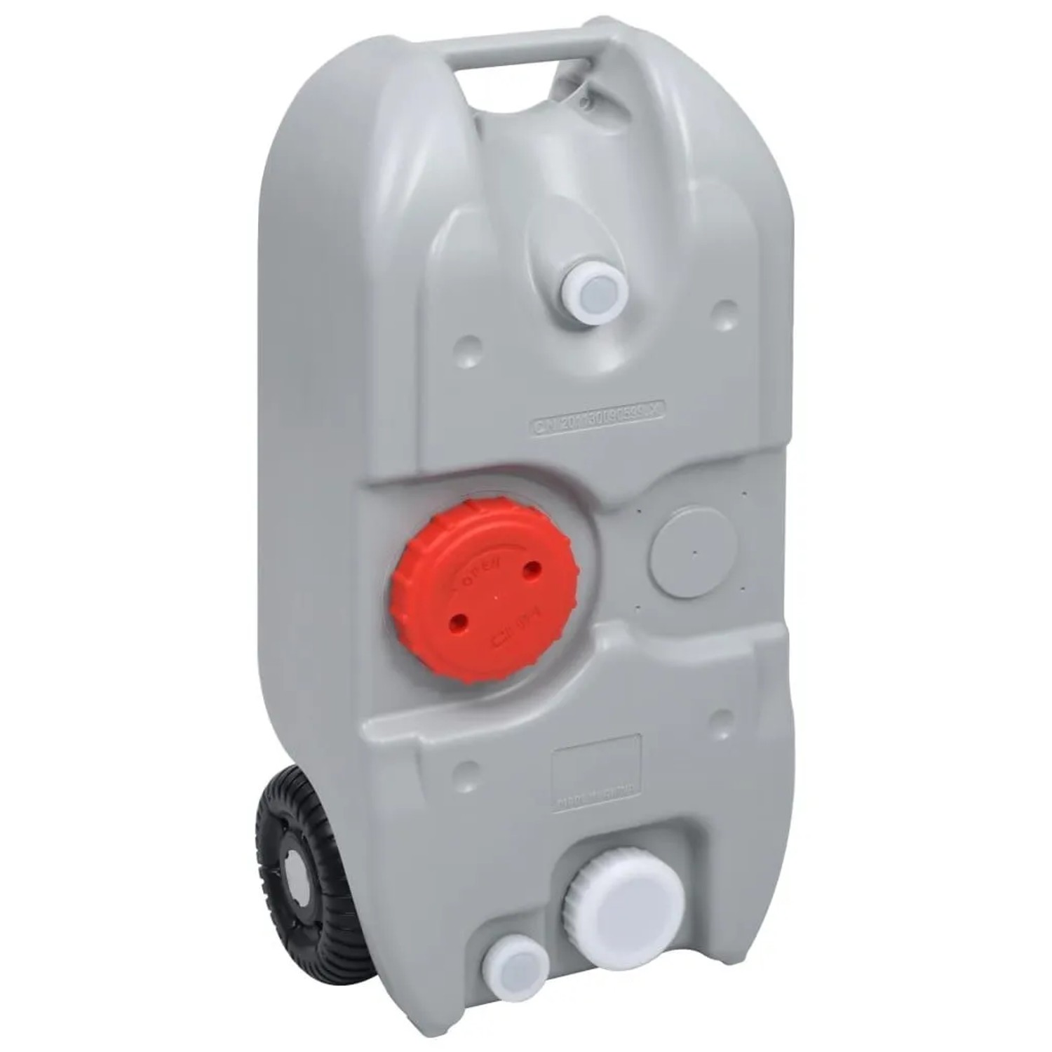vidaXL Camping-Wassertank mit Rollen 40 L Grau 30134