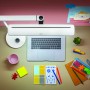 Philips VDTMate LED-Tischleuchte, 14W, weiß, mit Netzkabel. Schreibtischlampe für Homeoffice.