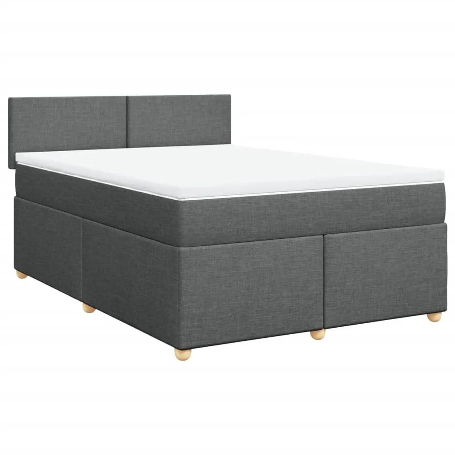 vidaXL Boxspringbett mit Matratze Dunkelgrau 160x200 cm Stoff 3286725 günstig online kaufen