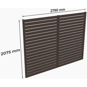 Holzbrüder Carport Rückwand Ralf, Fichte graubraun, 207,5x279cm, Zubehör für Carports