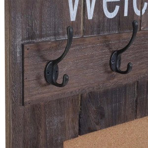 MCW Wandgarderobe C89 im Shabby-Look mit Pinnwand und Haken.