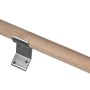 Handlaufset Buche, 200 cm, mit Konsole aus Aluminium für den Innenbereich.