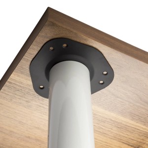 SOTECH 1 Stück Tischbein Höhe 870 mm Ø76 mm Ø80 mm Stahl mit Weißer Oberfläche
