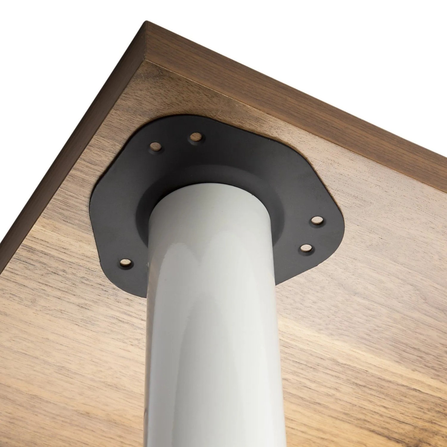 SOTECH 1 Stück Tischbein Höhe 870 mm Ø76 mm Ø80 mm Stahl mit Weißer Oberfläche_2