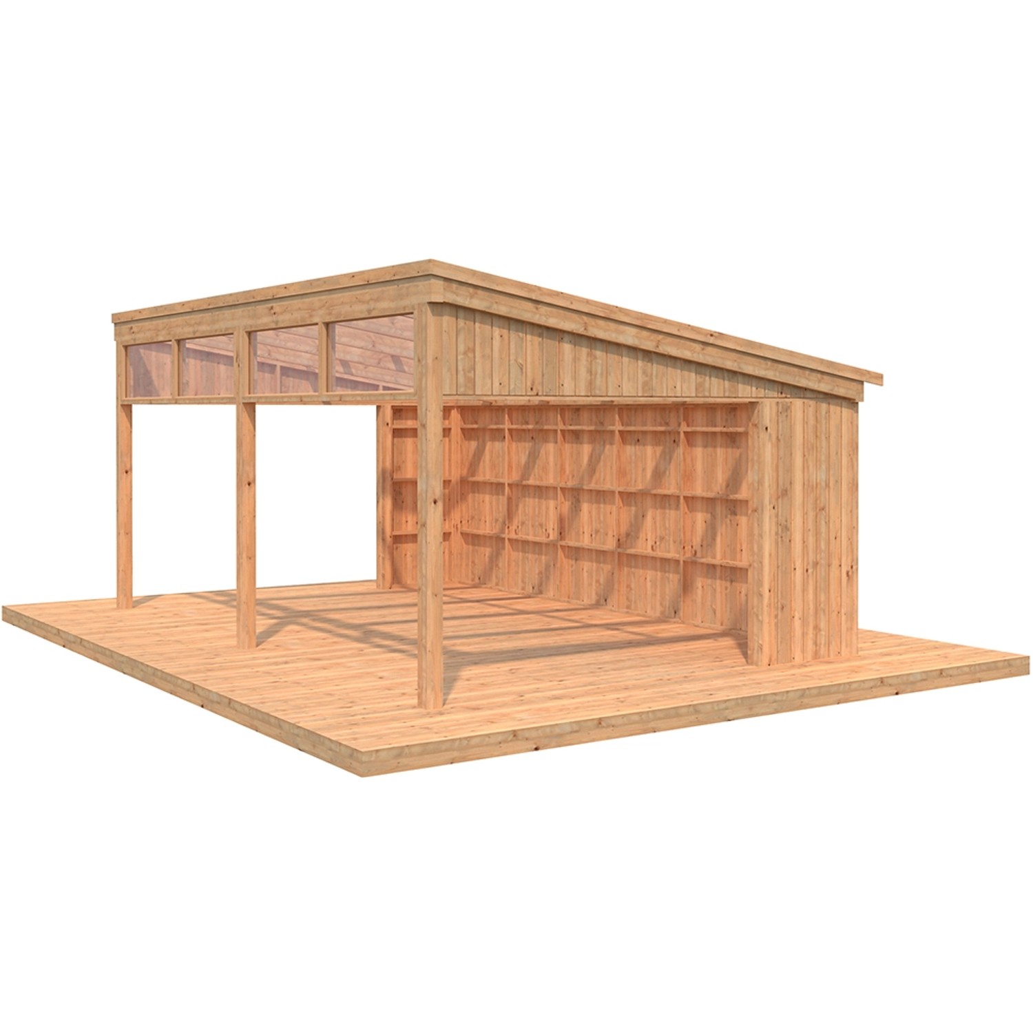 Palmako Pavillon Nova 21,5 m² Kit Braun Tauchgrundiert 602 cm x 396 cm günstig online kaufen