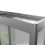Detailaufnahme des Biohort Florentina Gewächshausaufsatzes in Quarzgrau-Metallic.