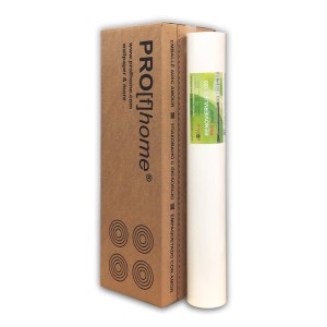 PROFHOME Renoviervlies, 4 Rollen, 75m², weiße, glatte Vliestapete zum Überstreichen.