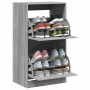 vidaXL Schuhschrank mit 2 Klappen Grau Sonoma 60x42x108 cm 3214390_4