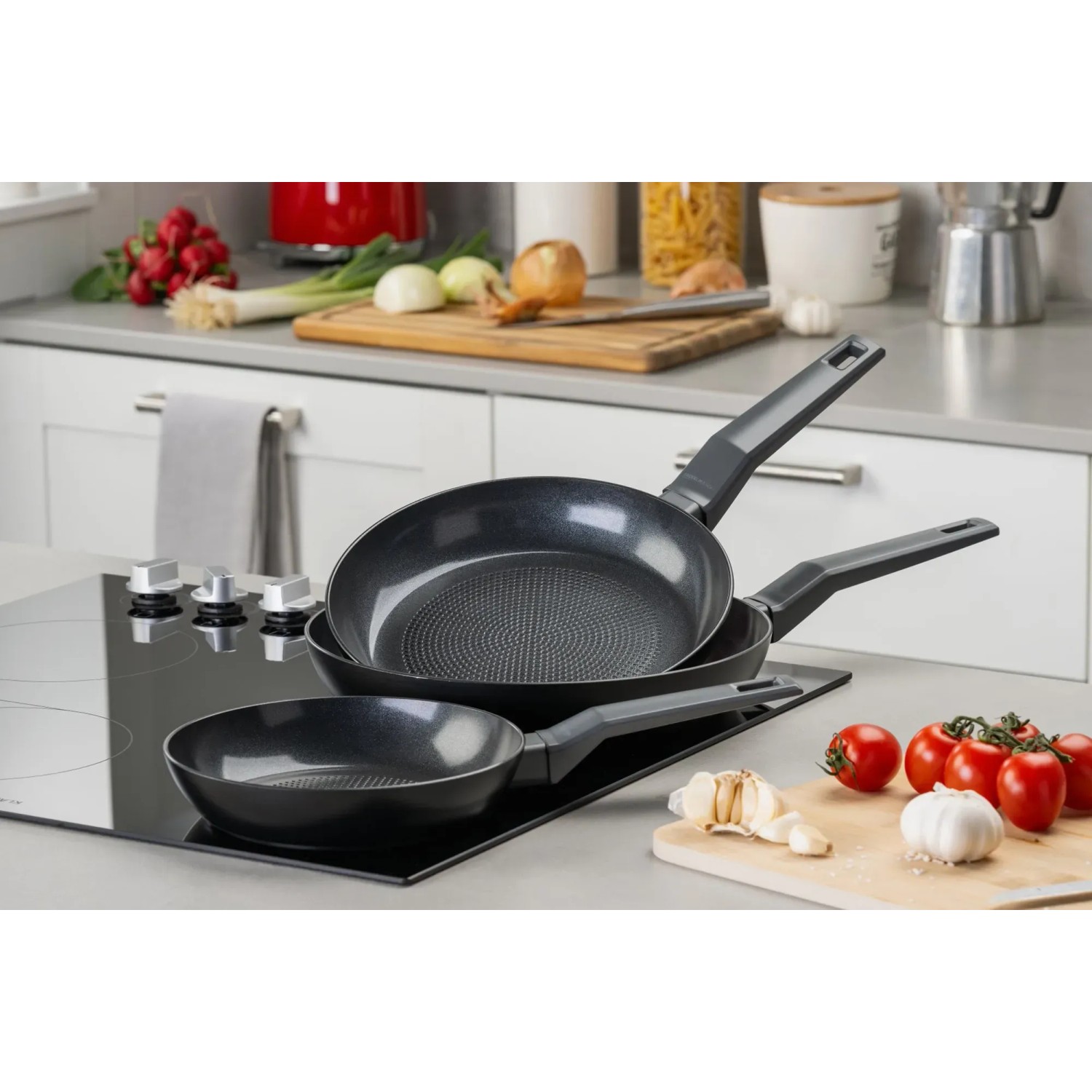 Fackelmann Bratpfannen Statement, 20 cm, Keramik, mit Wabenboden für knusprige Ergebnisse.