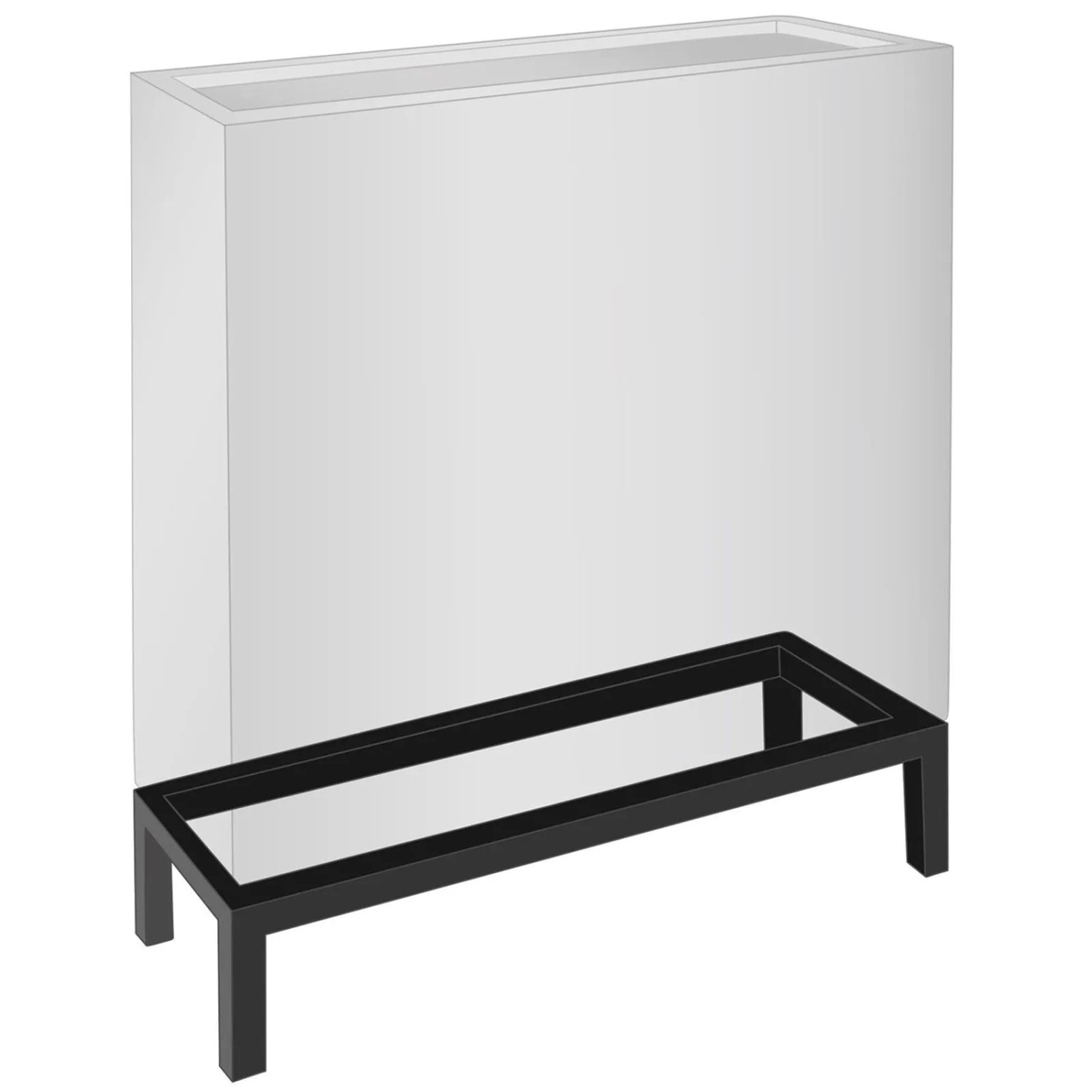 Vivanno Untergestell Base 88 cm x 30 cm x 10 cm Schwarz