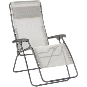 Lafuma Relaxsessel RSXA CLIP XL Batyline® Seigle II, Gartenstuhl mit verstellbarer Kopfstütze.
