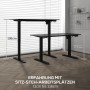Vinsetto Schreibtisch, höhenverstellbar, 140x70 cm, schwarz. Ergonomischer Steh-Sitz-Arbeitsplatz.