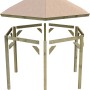 Karibu Pavillon Alicante Set, kesseldruckimprägniert, mit schwarzen Schindeln. Holzkonstruktion.