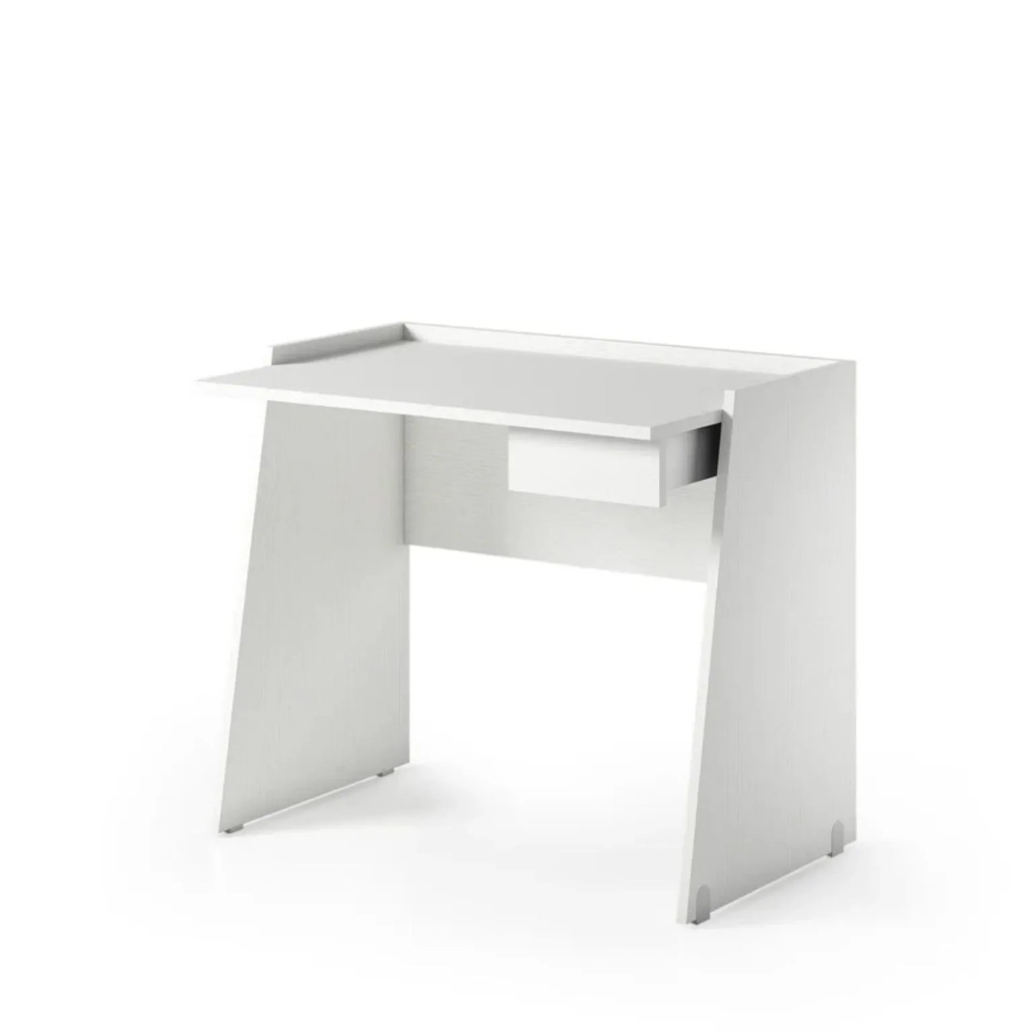 The White Stone Weißer Schreibtisch Modern Mit Schublade Beton Optik  Computertisch Home Office Büro