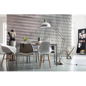 Komar Vlies Fototapete Shades, 368x248cm, mit Beton-Optik im modernen Wohnraum.