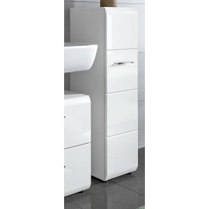 Inn.Furn Badezimmer Kommode in Weiß Hochglanz 30 x 106 cm Livia