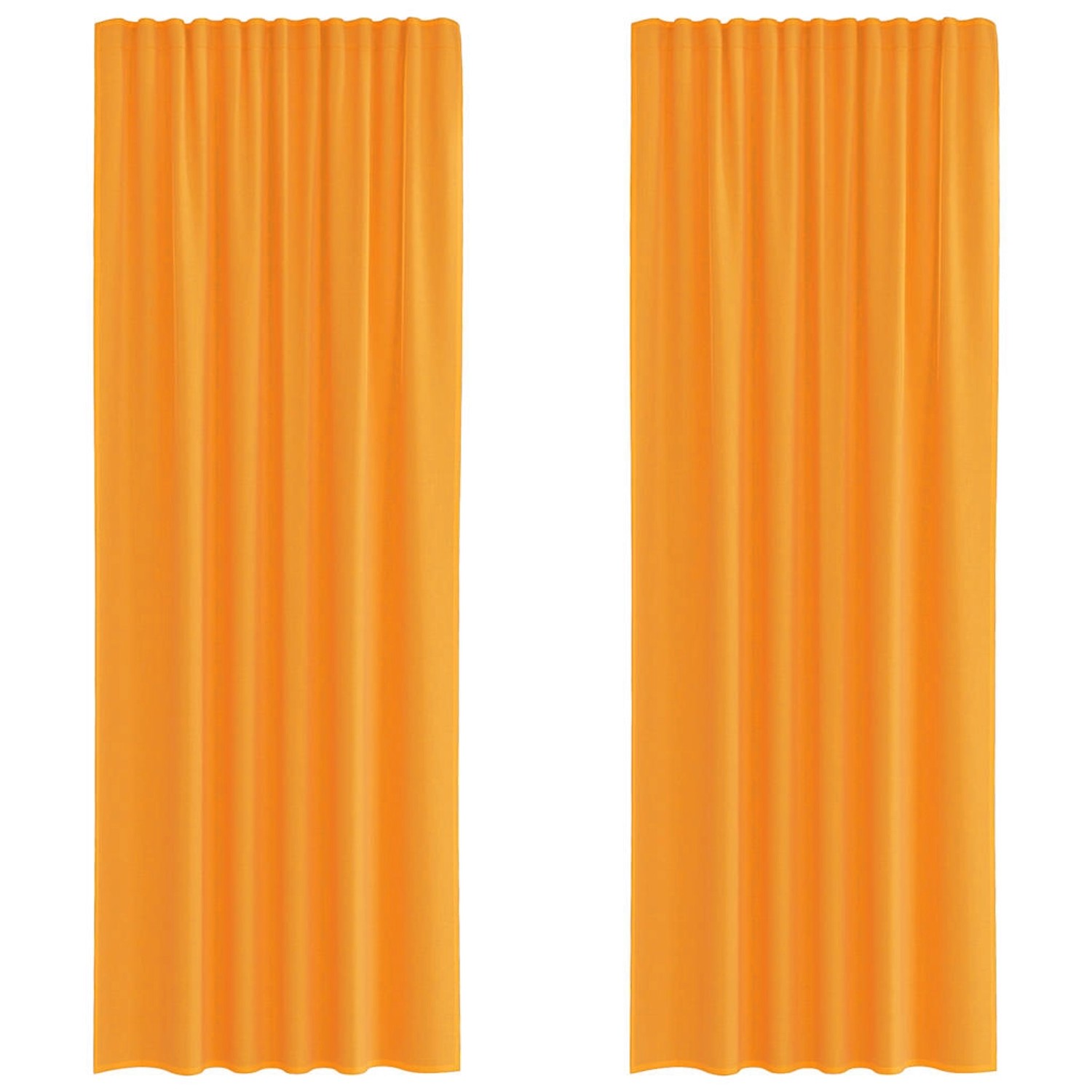 vidaXL Voile Vorhänge mit Stangentaschen 2 Stk Orange 4102195 günstig online kaufen
