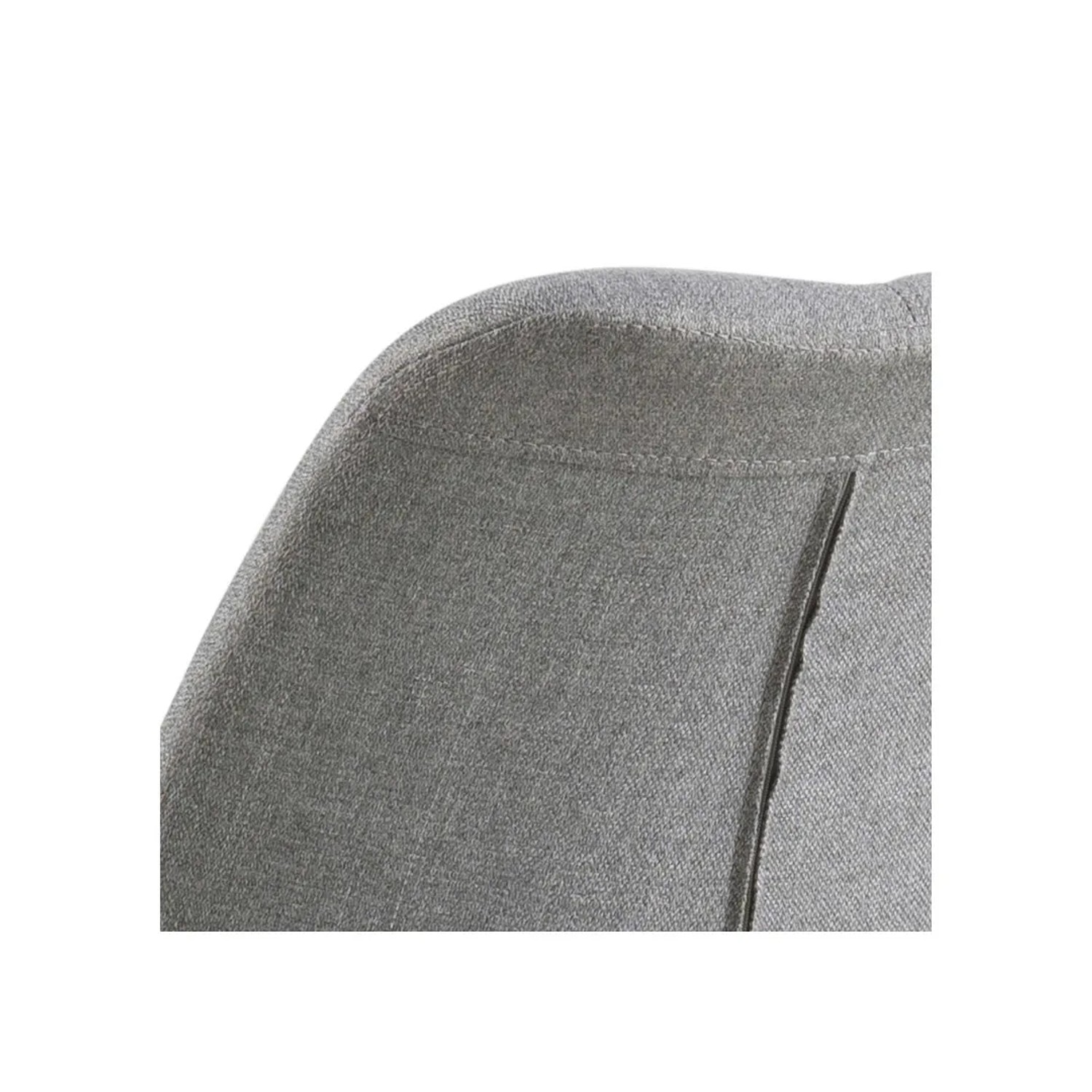 Detailaufnahme: Grauer Stoffbezug des ebuy24 Dima Esszimmerstuhls.