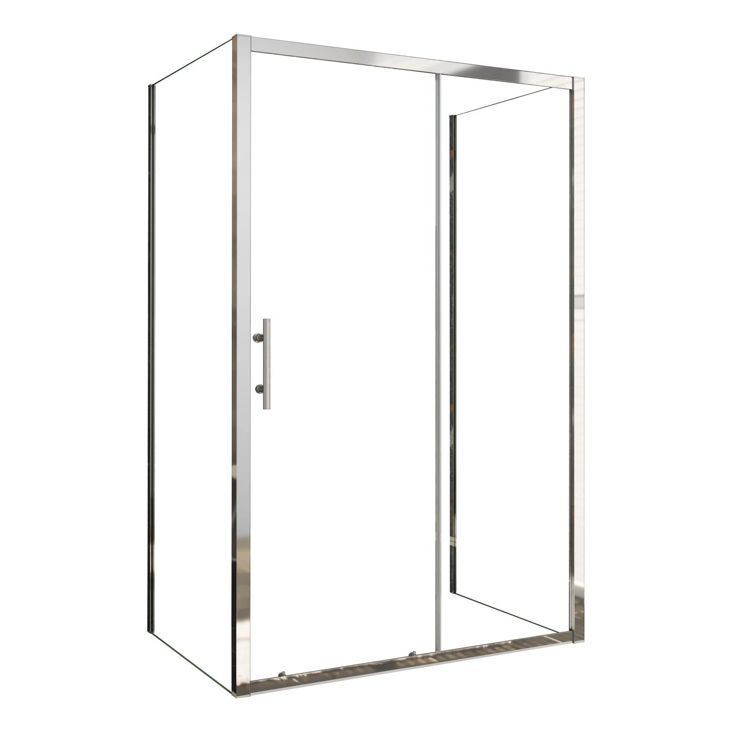 AICA U-Form Duschkabine 100x190cm Schiebetür mit 70x70x190cm Seitenwand 5mm günstig online kaufen