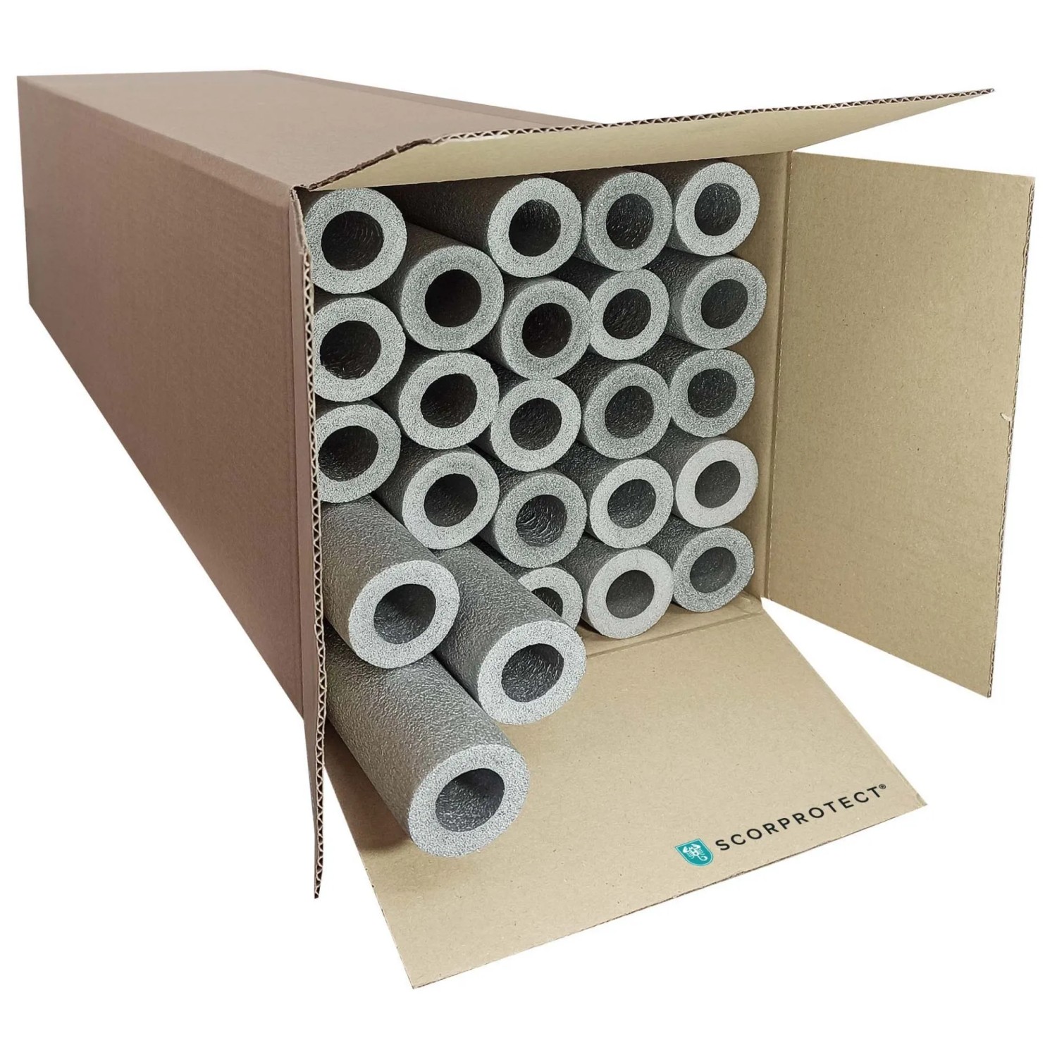 Scorprotect Karton Graue PE Rohrisolierung Angeschlitzt 28 X 13 X 1 Meter