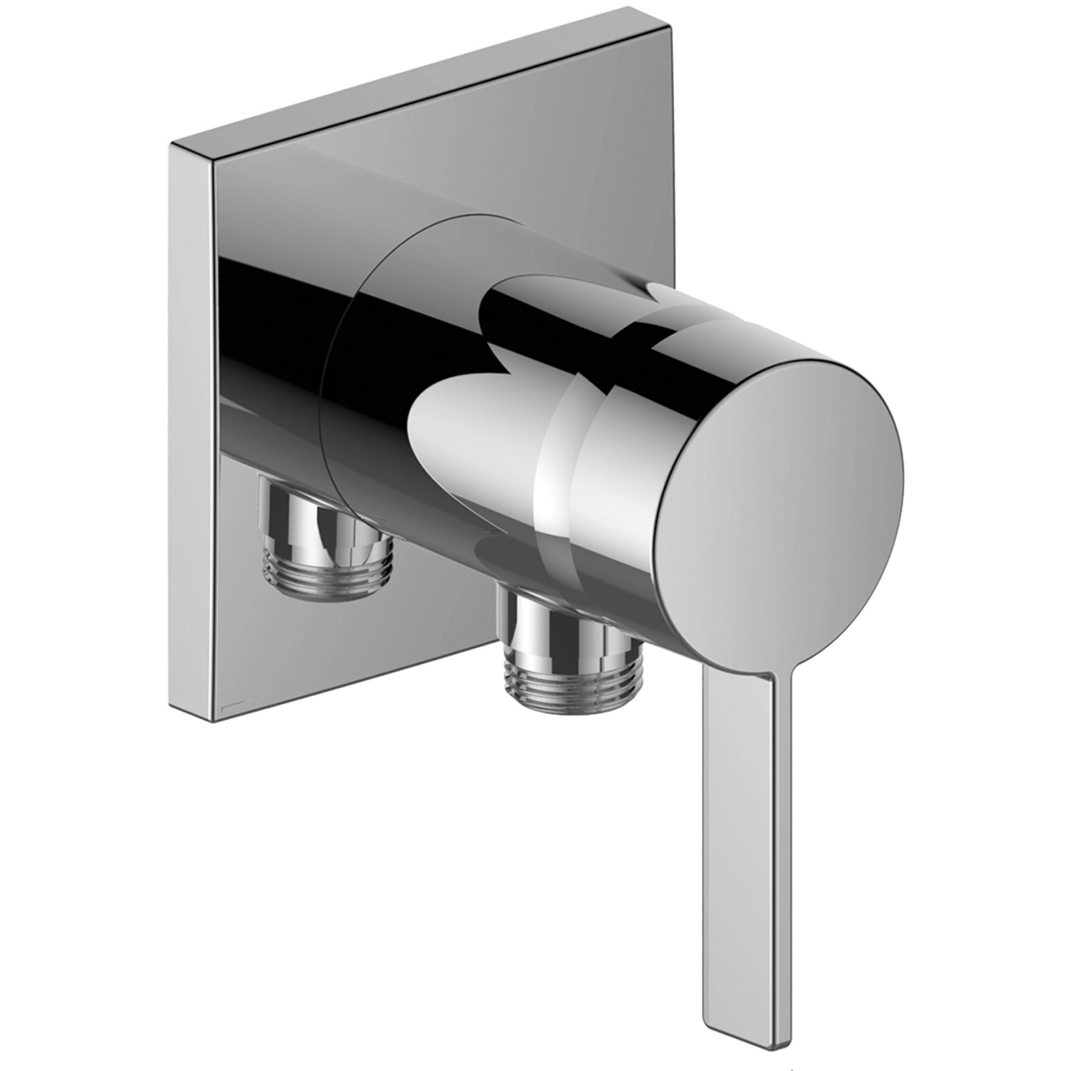 Keuco Einhebelmischer IXMO SOLO 59552 eckig Chrom UP-Montage mit Schlauchanschl.