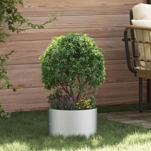 vidaXL Pflanzenring Silber 30 x 30 x 20 cm Verzinkter Stahl 873602