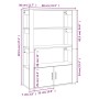 vidaXL Sideboard Sonoma-Eiche 80x30x119,5 cm Holzwerkstoff 819471_10