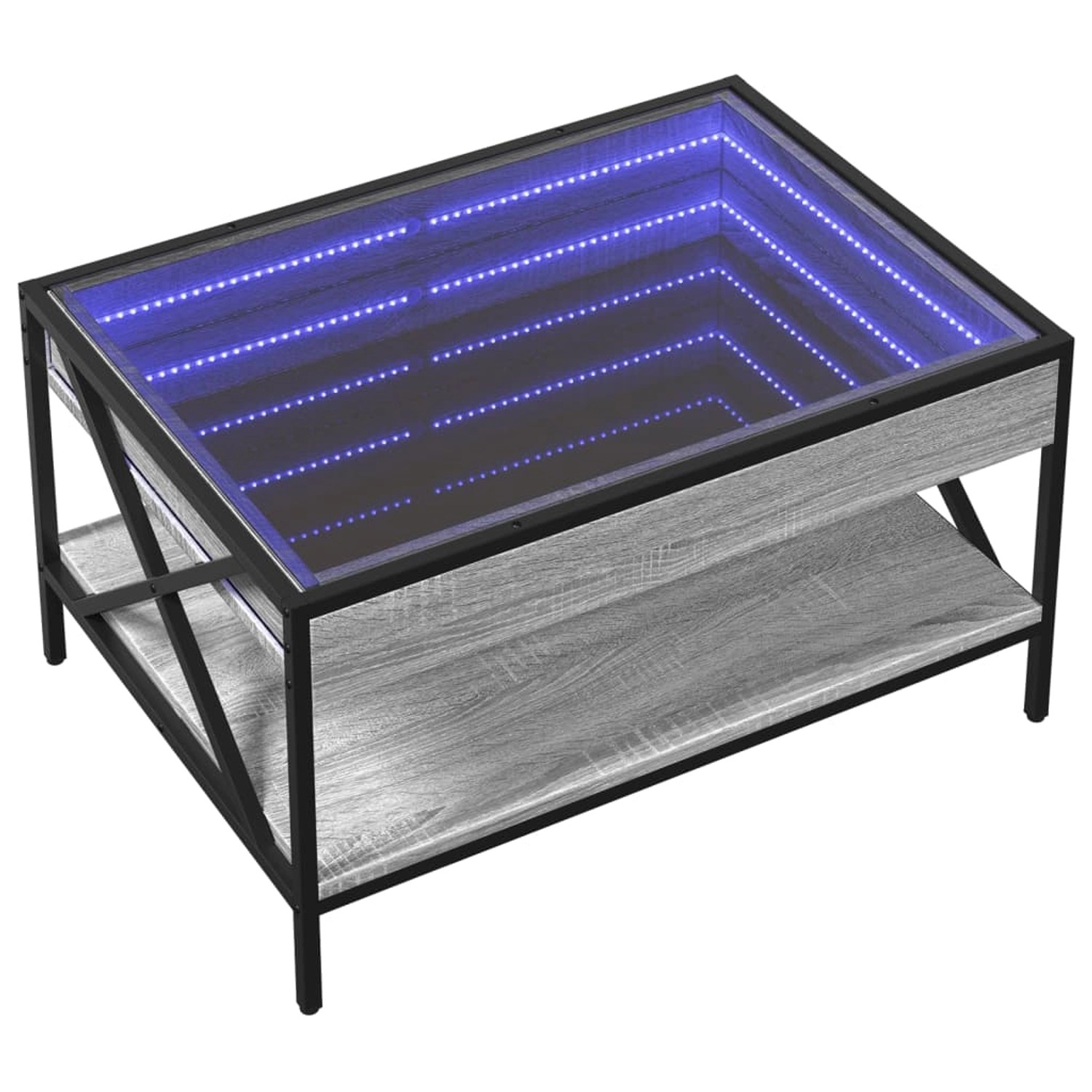 vidaXL Couchtisch mit Infinity-LED Grau Sonoma 70x50x38 cm 847705 günstig online kaufen