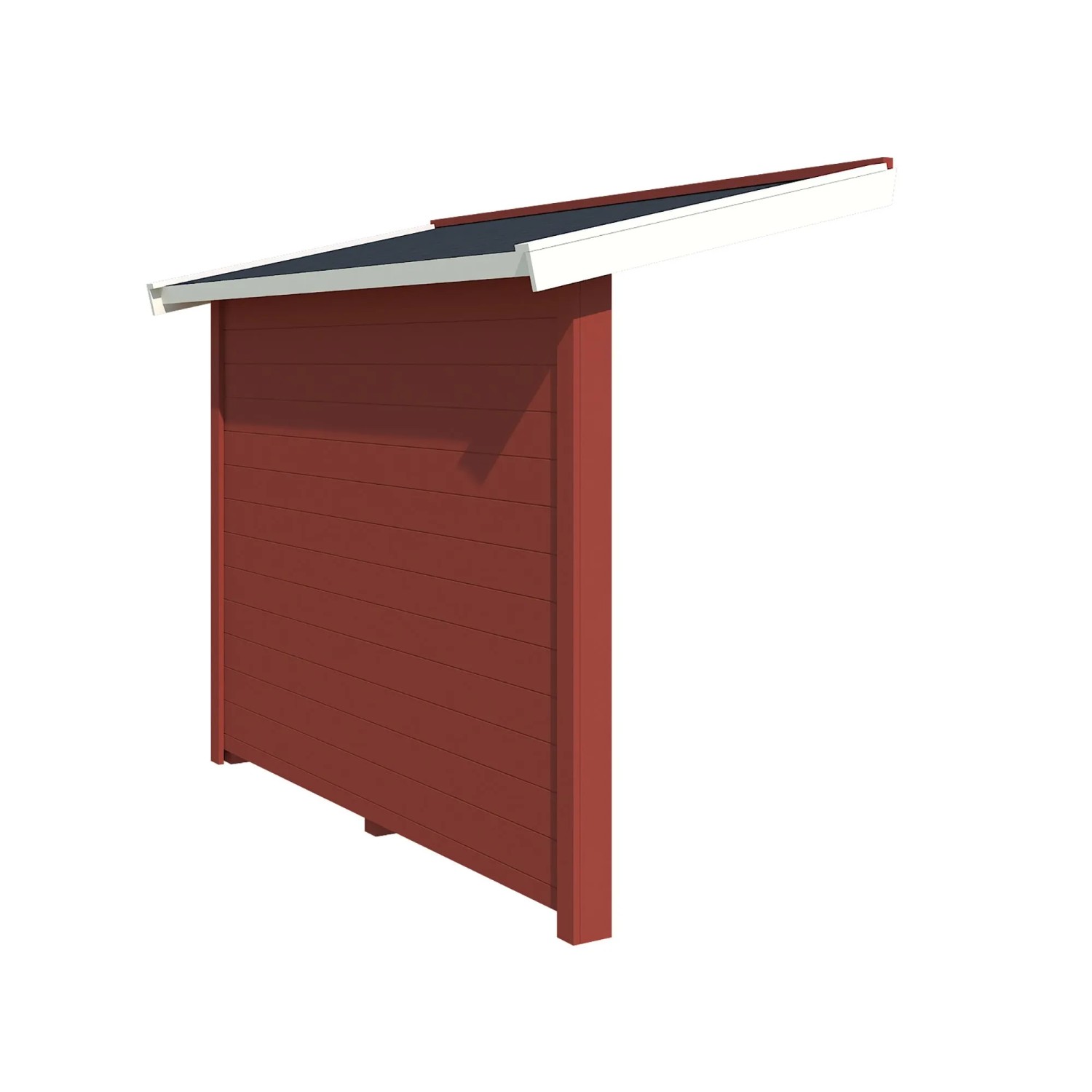 Lasita Schleppdach mit Seitenwand 90 cm x 240 cm Schwedenrot