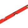 Rote Ellix Wasserwaage, 60 cm lang, mit horizontaler und vertikaler Libelle.