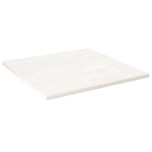 vidaXL Tischplatte Weiß 80x80x2,5 cm Massivholz Kiefer Quadratisch 824391