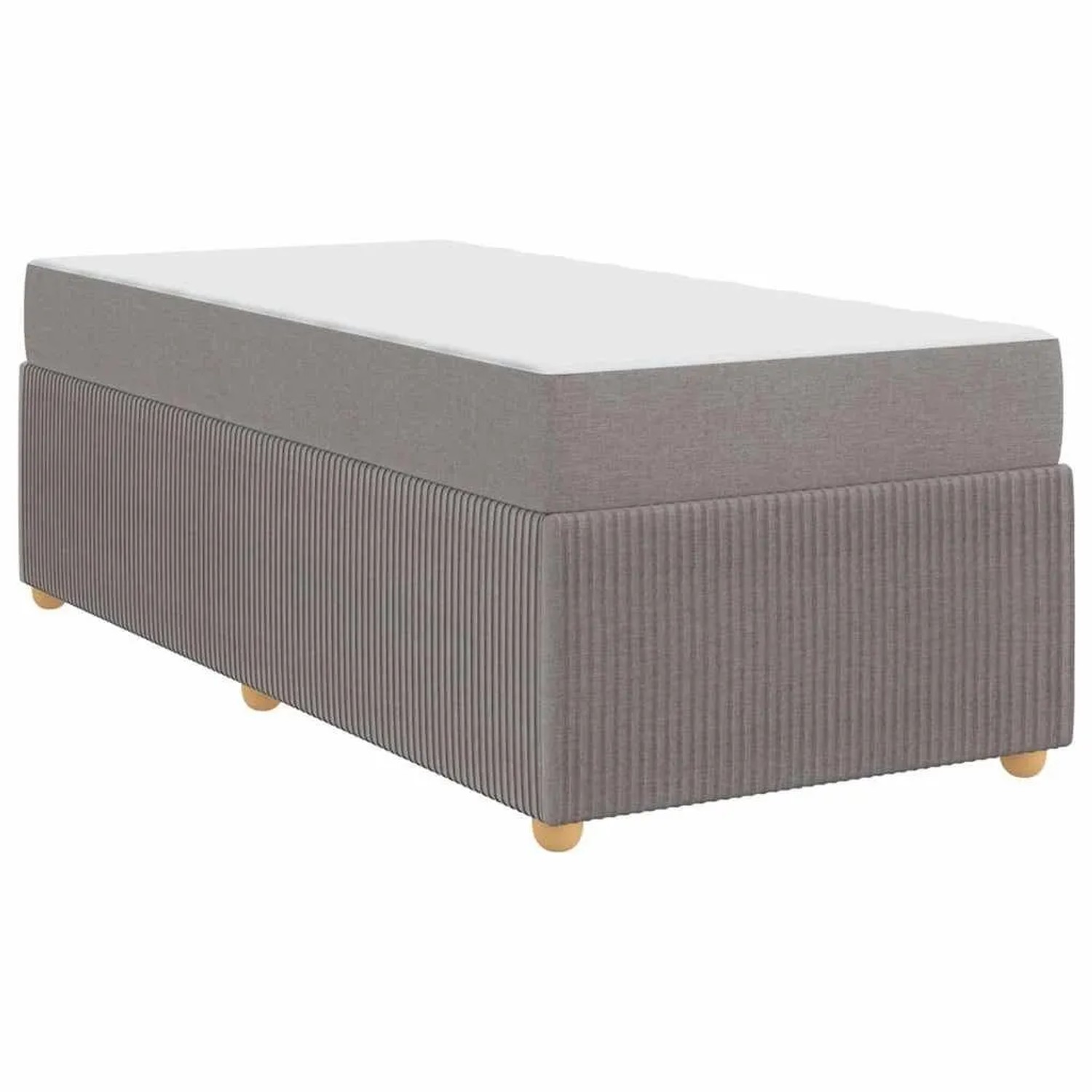 vidaXL Bettrahmen mit Matratze Taupe 90 x 190 cm Stoff 3398331