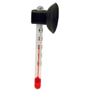 Kompaktes Nano Mini-Thermometer für Aquarien mit Saugnapf zur einfachen Anbringung.