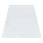 Weißer Ayyildiz Hochflorteppich Fluffy 3500 (120x170 cm). Shaggy Teppich für Wohnräume.