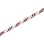 Schotleine, 10 mm Ø, weiß-rot-schwarz, als Meterware erhältlich.