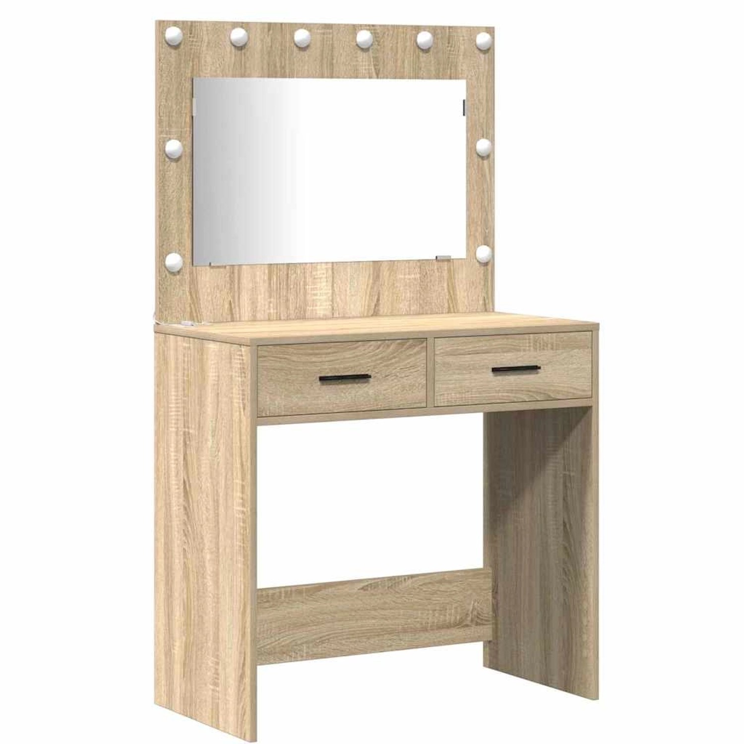 vidaXL Schminktisch 2-Tlg Braun 78,5 x 41 x 135 cm Holzwerkstoff 3334265 günstig online kaufen