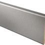 Sockelleiste MDF K58 D foliert Edelstahl, 58mm hoch, für den Innenausbau.