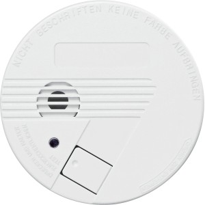 Weißer Indexa Rauchmelder RA 260 mit Testknopf und Kontrolllampe.