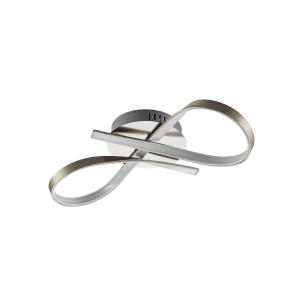 Lindby LED Deckenleuchte Alana 9985072 Modern in Alu aus Aluminium 1-flammig Wohnzimmerleuchte