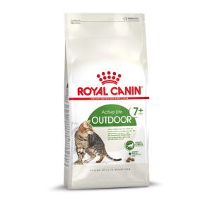 Royal Canin Katzenfutter Outdoor 7+ für ältere Freigänger, 400g Packung.